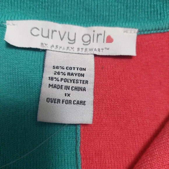 Curvy Girl by Ashley Stewart 1X Cropped Sweater V Neck Sleeveless Tight Knit NEW - Picture 5 of 9